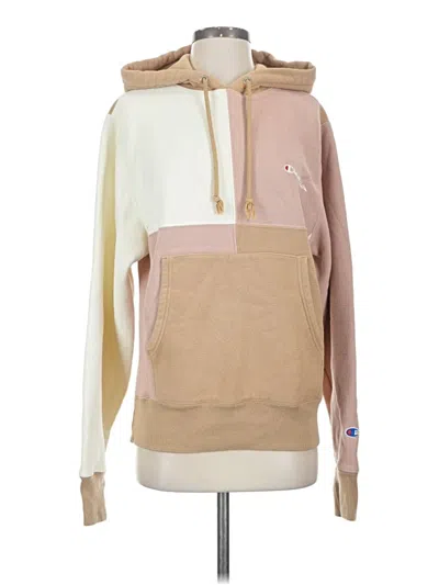 Pre-owned Champion Pullover Hoodie In Tan