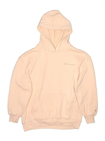 Pre-owned Champion Kids' Pullover Hoodie In Tan
