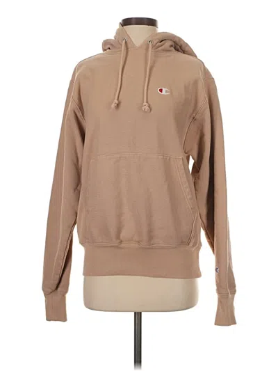 Pre-owned Champion Pullover Hoodie In Tan
