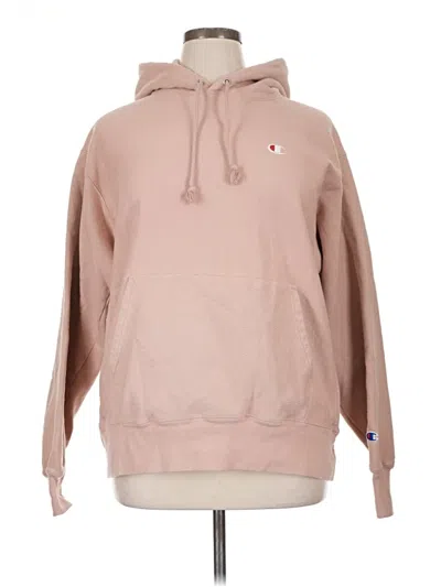 Pre-owned Champion Pullover Hoodie In Tan