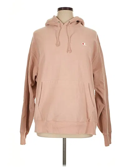 Pre-owned Champion Pullover Hoodie In Tan