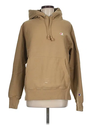 Pre-owned Champion Pullover Hoodie In Tan
