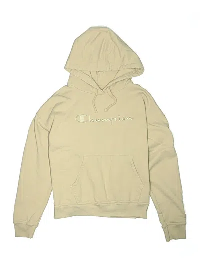 Pre-owned Champion Kids' Pullover Hoodie In Tan