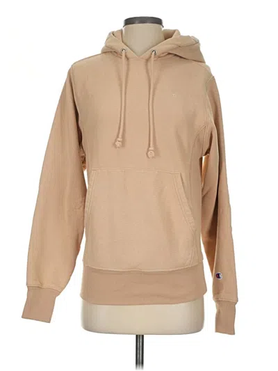 Pre-owned Champion Pullover Hoodie In Tan