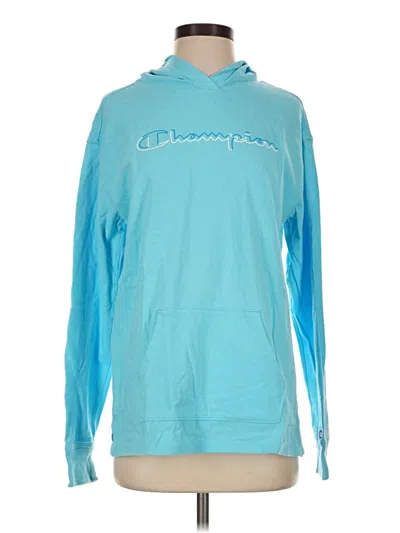 Pre-owned Champion Pullover Hoodie In Teal