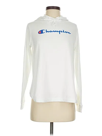 Pre-owned Champion Pullover Hoodie In White