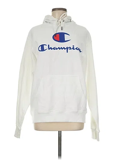 Pre-owned Champion Pullover Hoodie In White
