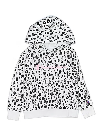 Pre-owned Champion Kids' Pullover Hoodie In White