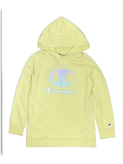 Pre-owned Champion Kids' Pullover Hoodie In Yellow