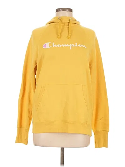 Pre-owned Champion Pullover Hoodie In Yellow