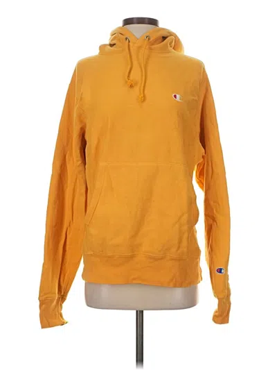 Pre-owned Champion Pullover Hoodie In Yellow