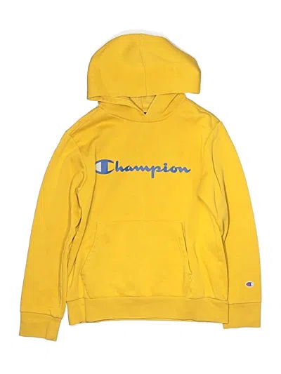 Pre-owned Champion Kids' Pullover Hoodie In Yellow