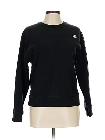 Pre-owned Champion Pullover Sweater In Black