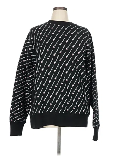 Pre-owned Champion Pullover Sweater In Black
