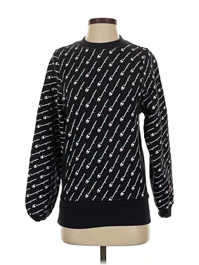 Pre-owned Champion Pullover Sweater In Black