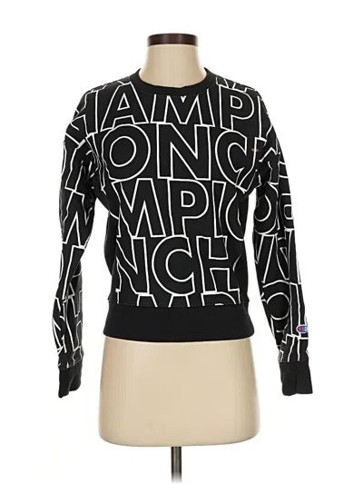 Pre-owned Champion Pullover Sweater In Black