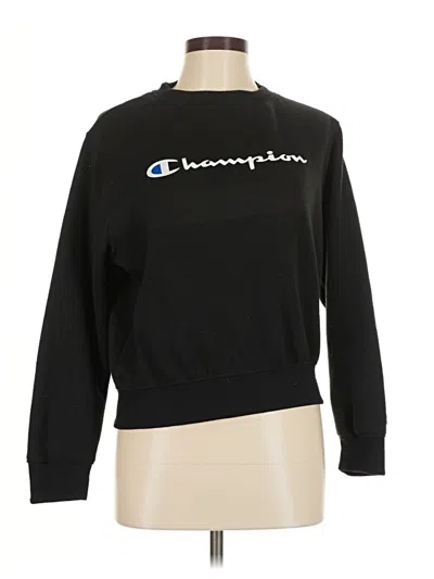 Pre-owned Champion Pullover Sweater In Black