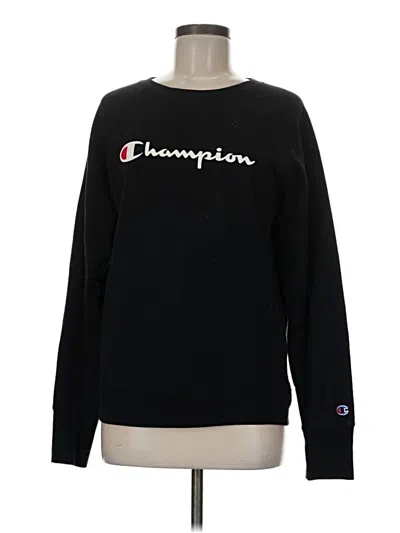 Pre-owned Champion Pullover Sweater In Black