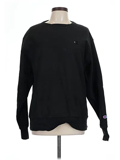 Pre-owned Champion Pullover Sweater In Black