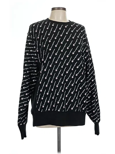 Pre-owned Champion Pullover Sweater In Black