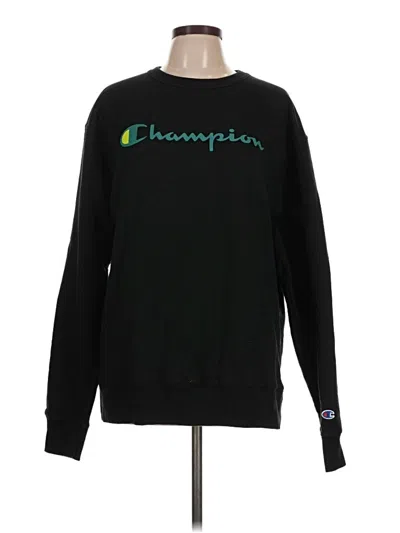 Pre-owned Champion Pullover Sweater In Black