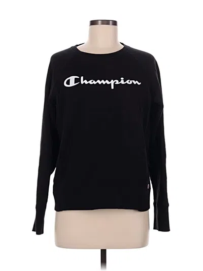 Pre-owned Champion Pullover Sweater In Black