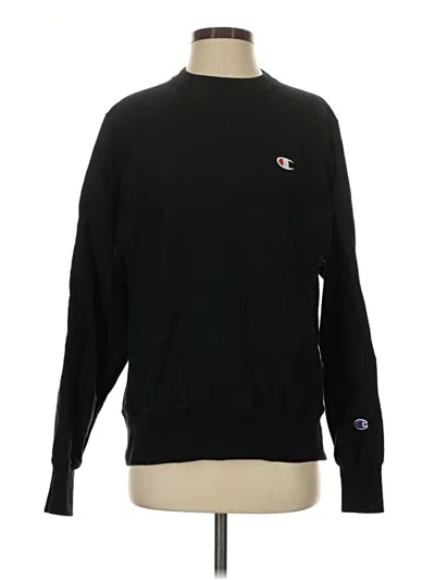 Pre-owned Champion Pullover Sweater In Black