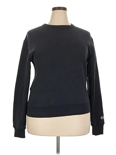 Pre-owned Champion Pullover Sweater In Black