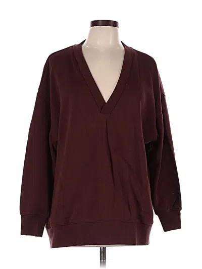 Pre-owned Champion Pullover Sweater In Burgundy