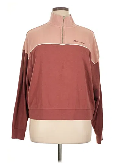 Pre-owned Champion Pullover Sweater In Burgundy