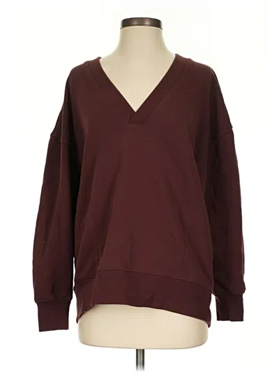 Pre-owned Champion Pullover Sweater In Burgundy