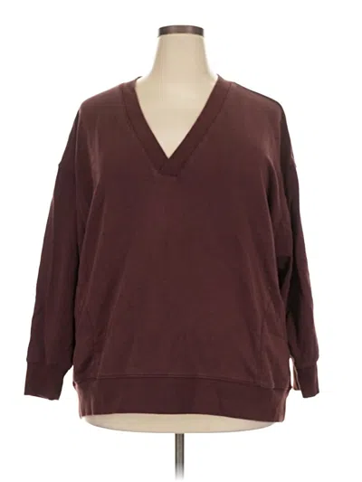 Pre-owned Champion Pullover Sweater In Burgundy