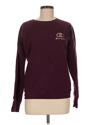 Pre-owned Champion Pullover Sweater In Burgundy