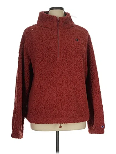 Pre-owned Champion Pullover Sweater In Burgundy