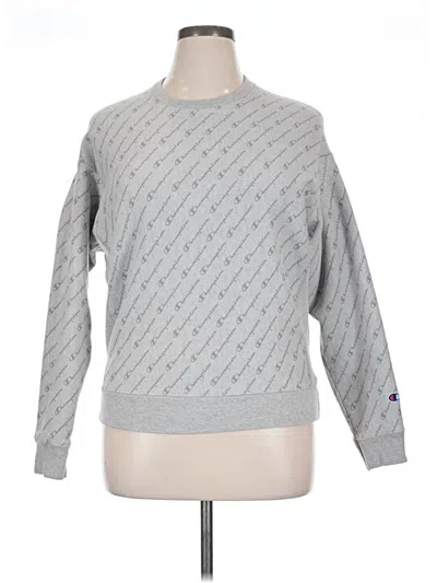 Pre-owned Champion Pullover Sweater In Gray