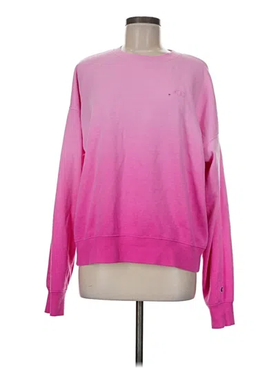 Pre-owned Champion Pullover Sweater In Pink