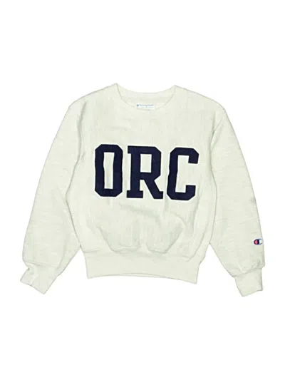 Pre-owned Champion Kids' Pullover Sweater In White