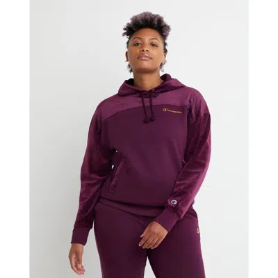 Champion Purple Polyester Sweatshirt In Burgundy
