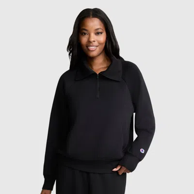 Champion Quarter- Zip Pullover In Black