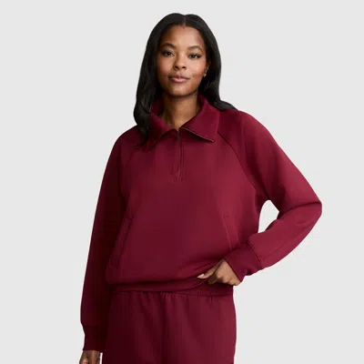 Champion Quarter- Zip Pullover In Cabernet
