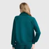 Champion Quarter- Zip Pullover In Deep Teal