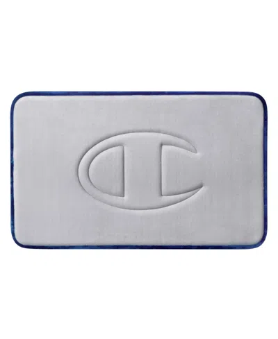 Champion Quilted Logo Memory Foam Bath Mat, 20" X 32" In Gray