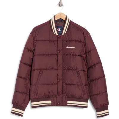 Champion Quilted Puffer Jacket In Brown