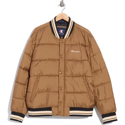 Champion Quilted Puffer Jacket In Brown
