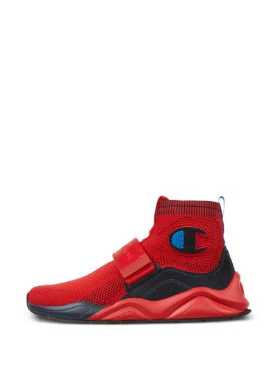 Champion Kids' Rally Lockdown Logo-patch Sneakers In Red