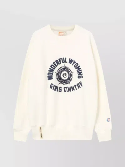 Champion Ranch Ghost Crewneck Sweatshirt In White
