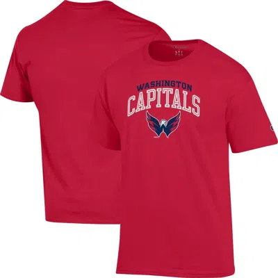 Champion Red Washington Capitals Primary Logo T-shirt