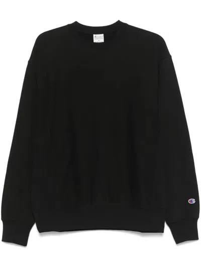 Champion Reverse Weave Classic Long Sleeves T-shirt In Black