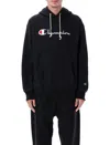 Champion Relaxed-fit Hoodie With Logo In Blue