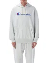 Champion Relaxed-fit Hoodie With Logo In White